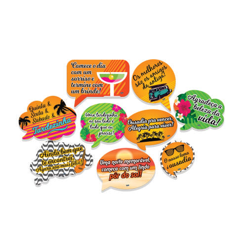 Kit Placas Tardezinha C/ 09 Unid. Festcolor