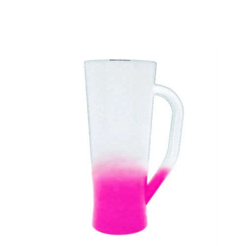 Caneca Slim Transparente Degrade Rosa 400  Ml Franzao