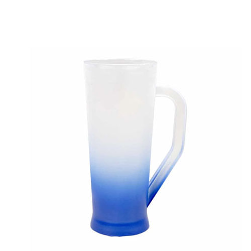Caneca Slim Transparente Degrade Azul 400  Ml Franzao