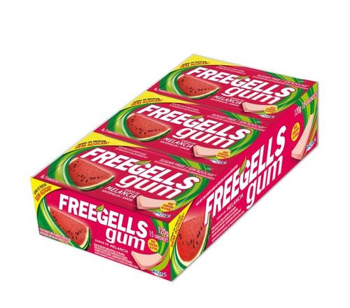 Chicle Gum Freegells Melancia C/ 15 Un