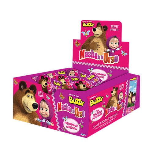 Chicle Masha E O Urso Tutti Frutti C/ 100 Un Buzzy