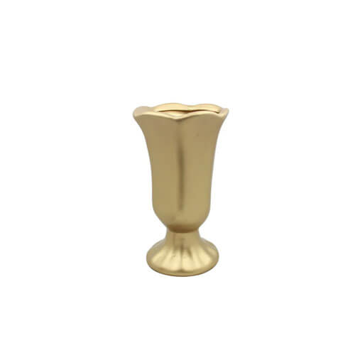 Vaso Arabe Dourado Ceramica A23 X L12 Cm (4005) Elaine