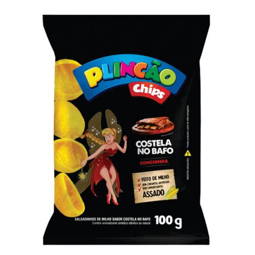 Chips Plincao Costela No Bafo 100 Gr Unidade Plinc