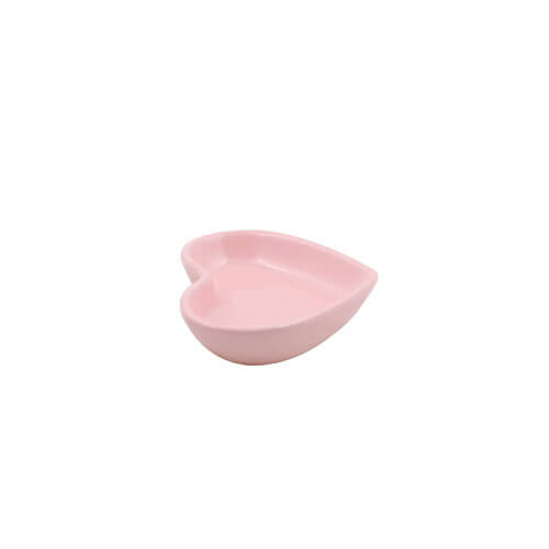 Travessa Coração Mini Rosa Ceramica A3 X L12 Cm Elaine