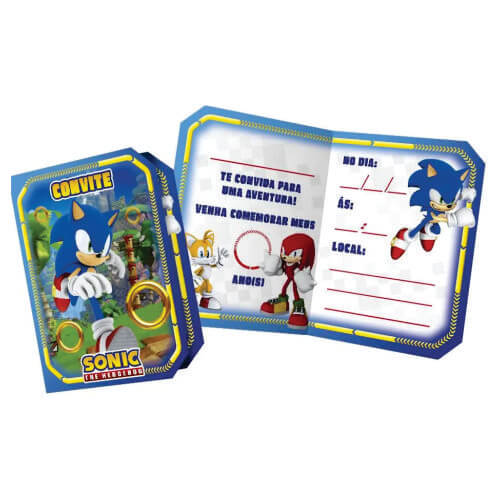 Convite Sonic C/24 Un Regina