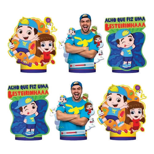 Decoração De Mesa Luccas Neto C/ 6 Un Regina