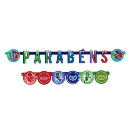 Faixa Parabéns Pj Masks Regina