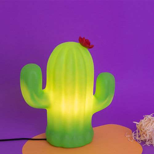Luminária Tomada Cactus Flor Usare