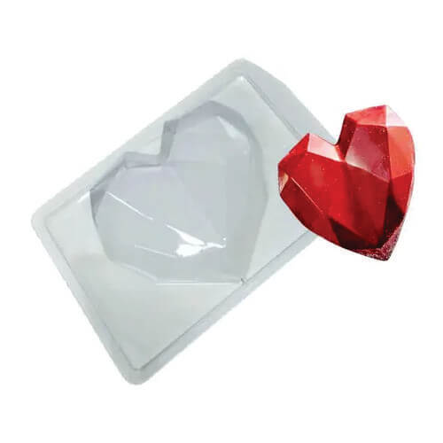 Forma Silicone Coração Diamantado G 155 Gr (Fp135) Crystal For