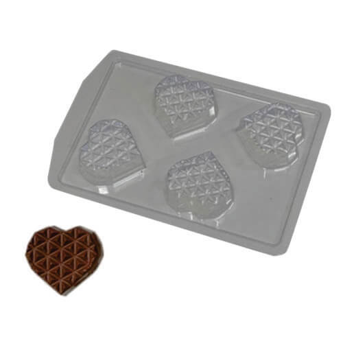 Forma Silicone Coração Plano Diamantado P 22 Gr (Fp180) Crystal For