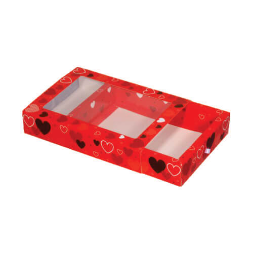 Caixa Brigadeiro Gaveta C/ Fita Gg Coração C/ 5 Un Decora