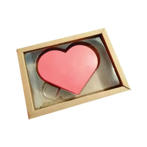 Caixa Coração Diamantado Medio Kraft C/ 5 Un Crystal For