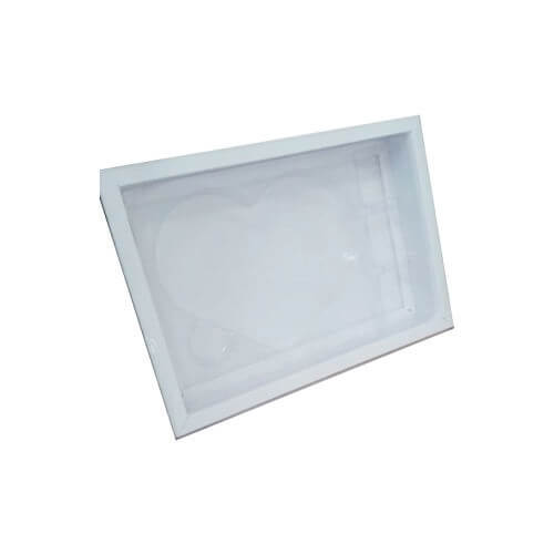 Caixa Coração Diamantado Medio Branca C/ 5 Un Crystal For