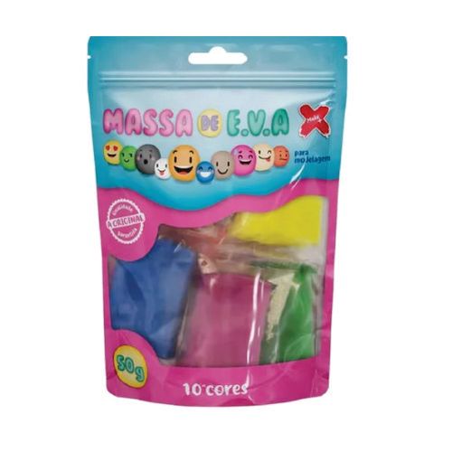 Massa De Eva 10 Cores 50 Gr Makemais