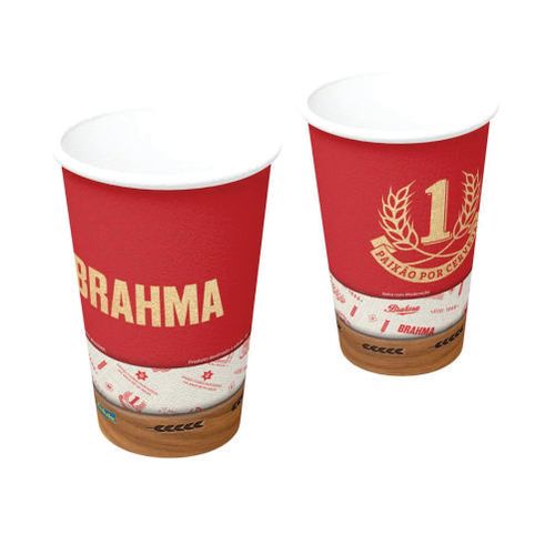Copo Descartavél Papel 300 Ml Brahma C/ 8 Un Festcolor