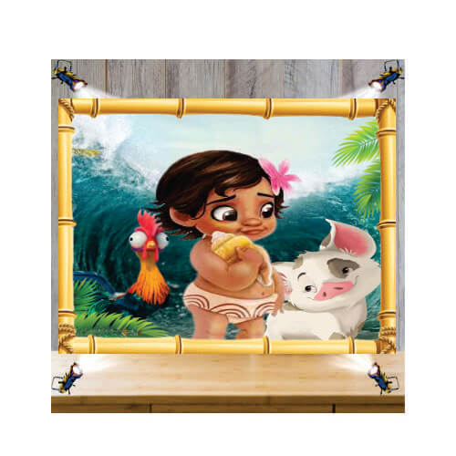 Painel Tecido 149x100 Cm Moana Baby