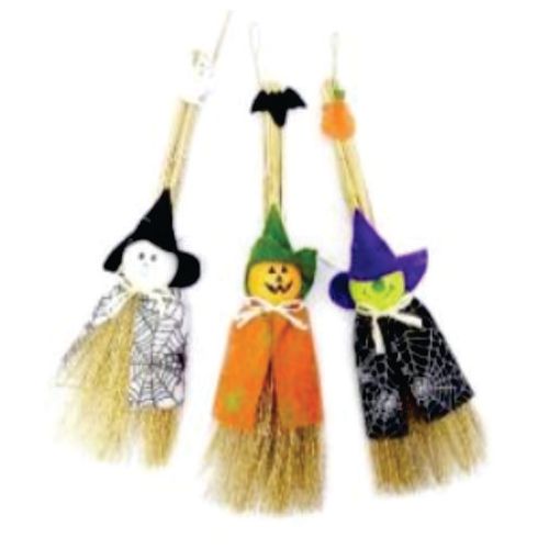 Vassoura Decorativa Halloween 35 Cm Bazar Import