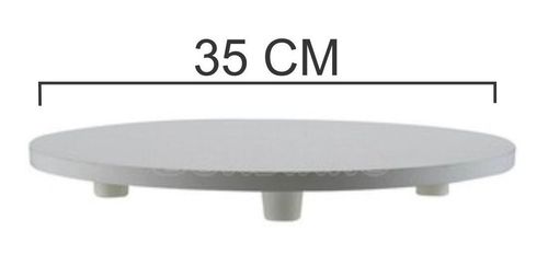 Tabuleiro Mdf C/ Pé Redondo 15 Cm Liso
