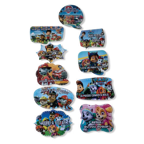 Plaquinha Foto Cachorrinhos C/ 10 Un Pablo