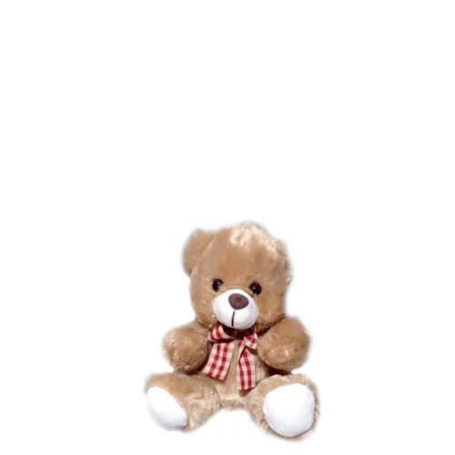 Pelucia Urso Laço Caramelo 20 Cm (Fc2609) Fizzy