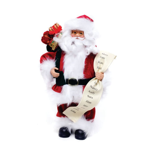 Noel Em Pé C/ Lista Vrm/Bco 30 Cm (1208850) Cromus