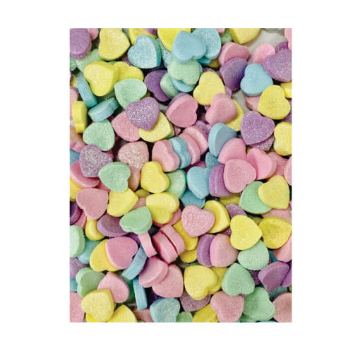 Biscuit Comestivel Coração Mini  Candy Color C/ 110 Un (263) Jady