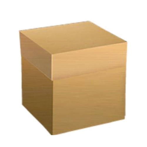 Caixa Multiuso C/ Tampa Liso Ouro (6112-T) Un Kid-Art