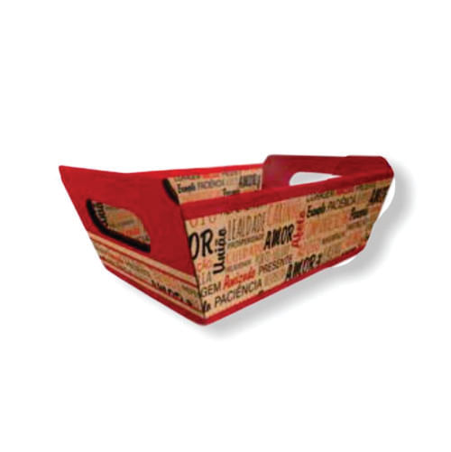 Cesta N 5 Palavras Vermelhas 31,5x22x9,5 Cm (3583) Kid-Art