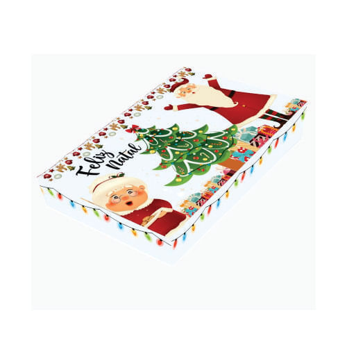 Caixa Divertida P/ 10 Doces Mamãe E Papai Noel (1973) C/ 3 Un Erika