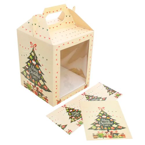 Caixa Panetone 250/500 Gr Arvore De Natal (1191) C/ 3 Un Erika