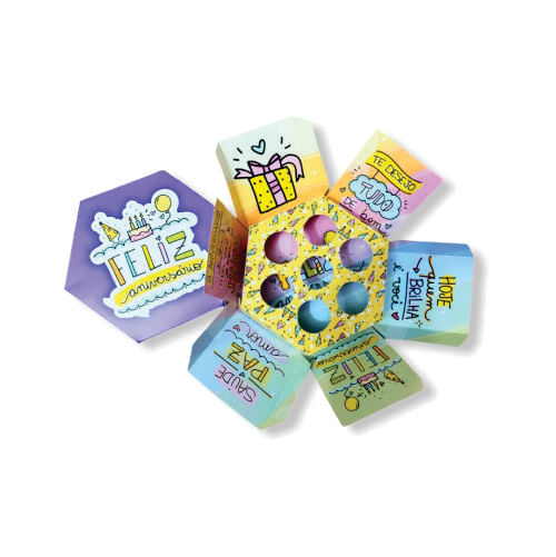 Caixa Explosão Feliz Aniversario (1805) C/ 2 Un Erika