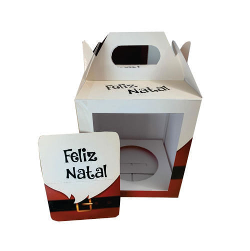 Caixa Panetone 250/500 Gr Cinto Noel (1971) C/ 3 Un Erika