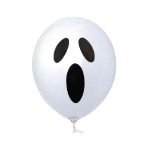 Balão 11 Fantasma Liso Branco C/ 10 Un Happyday