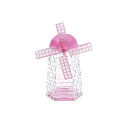 Baleiro Moinho De Vento Plastico Rosa Un Fox Import