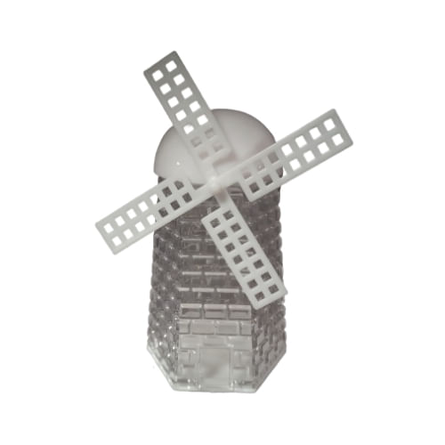 Baleiro Moinho De Vento Plastico Branco Un Fox Import