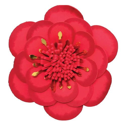 Flor Decorativa E.V.A Begonia G Vermelha C/ Metal 37 Cm (110054) Piffer