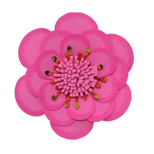 Flor Decorativa E.V.A Begonia M Rosa C/ Metal 23 Cm (110046) Piffer