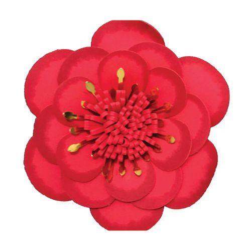 Flor Decorativa E.V.A Begonia M Vermelha C/ Metal 23 Cm (110048) Piffer