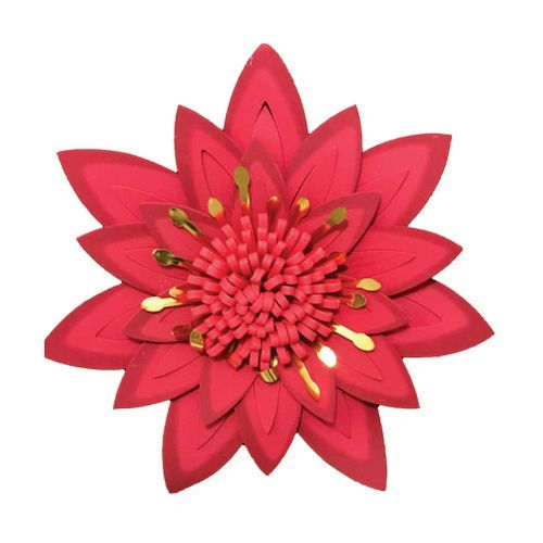Flor Decorativa E.V.A Dalia M Vermelho C/ Metal 23 Cm (110102) Piffer