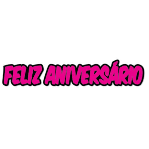 Faixa E.V.A Feliz Aniversario Rosa Neon (Fa0144) Grintoy