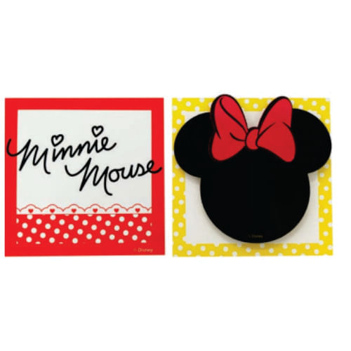Quadro Mdf Relevo Minnie C/ 2 Un (Mn0008) Grintoy