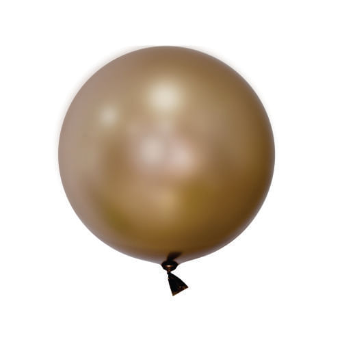 Balão Bubble Cromado Ouro 24 60 Cm Mundo Bizarro