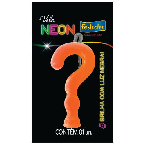 Vela Aniversário Neon ? Laranja Festcolor