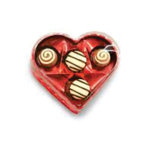 Caixa P/ Doce Coração Vermelho 4 Cavas C/ 10 Un Flip