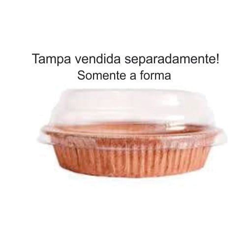 Forma Forneável P/ Torta Pie 160x30 Marrom C/ 50 Un Ecopack