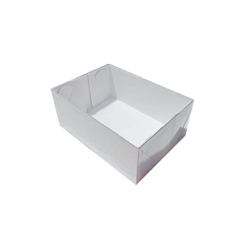 Caixa Retangular 10,5x14,5x6 Kraft Tampa Transparente Pct C/ 10 Un Crystal For