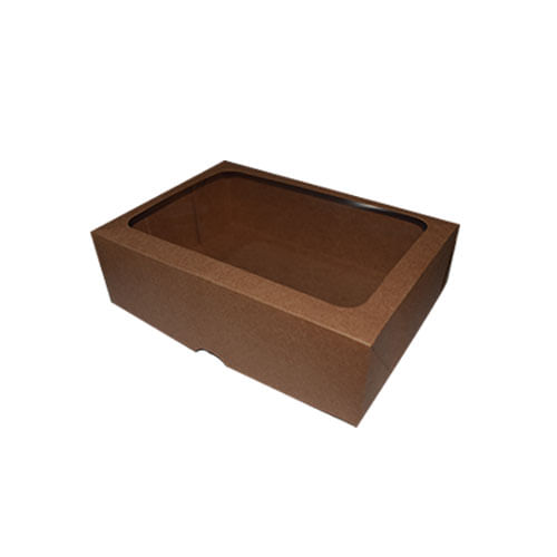 Caixa Retangular 14x20x6 Kraft Visor Pct C/ 10 Un Crystal For