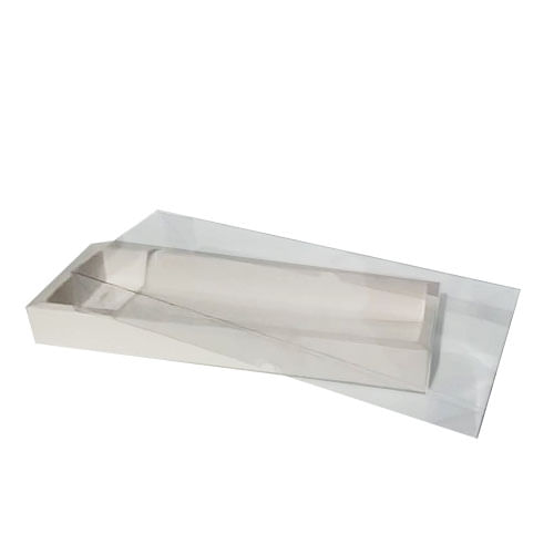 Caixa Retangular 30,5x10x3,7 Branca Tampa Transparente (N 12) C/ 5 Un Assk