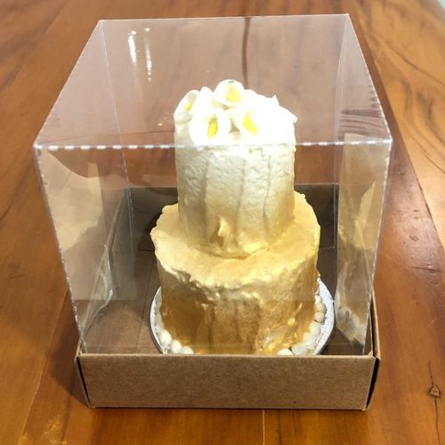 Caixa Mini Bolo 17x17x19 Kraft C/ 5 Un Crystal For