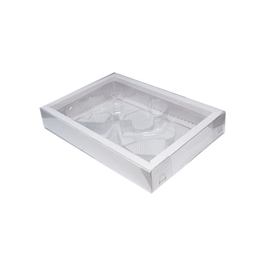 Caixa Coração Diamantado C/ Berço 3 Cavas 65 Gr Branco C/ 5 Un (8053-B) Crystal